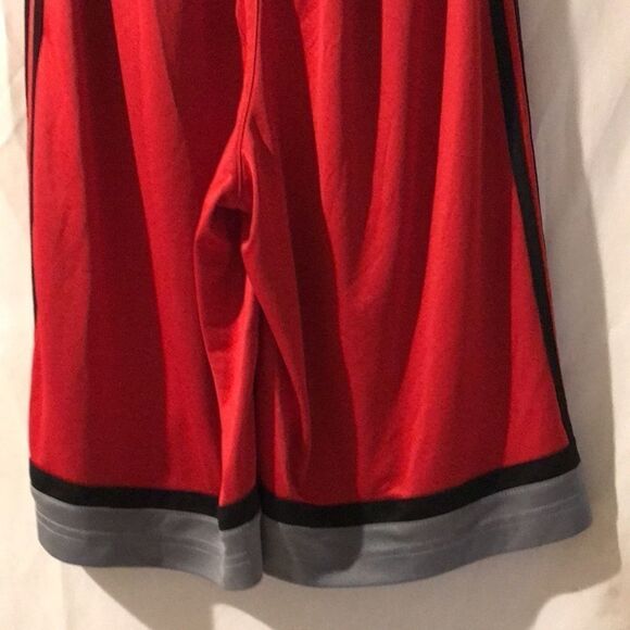 Adidas by 424 Men's Red Black Elasticized Waistband Basketball Shorts Size Small - Picture 7 of 8